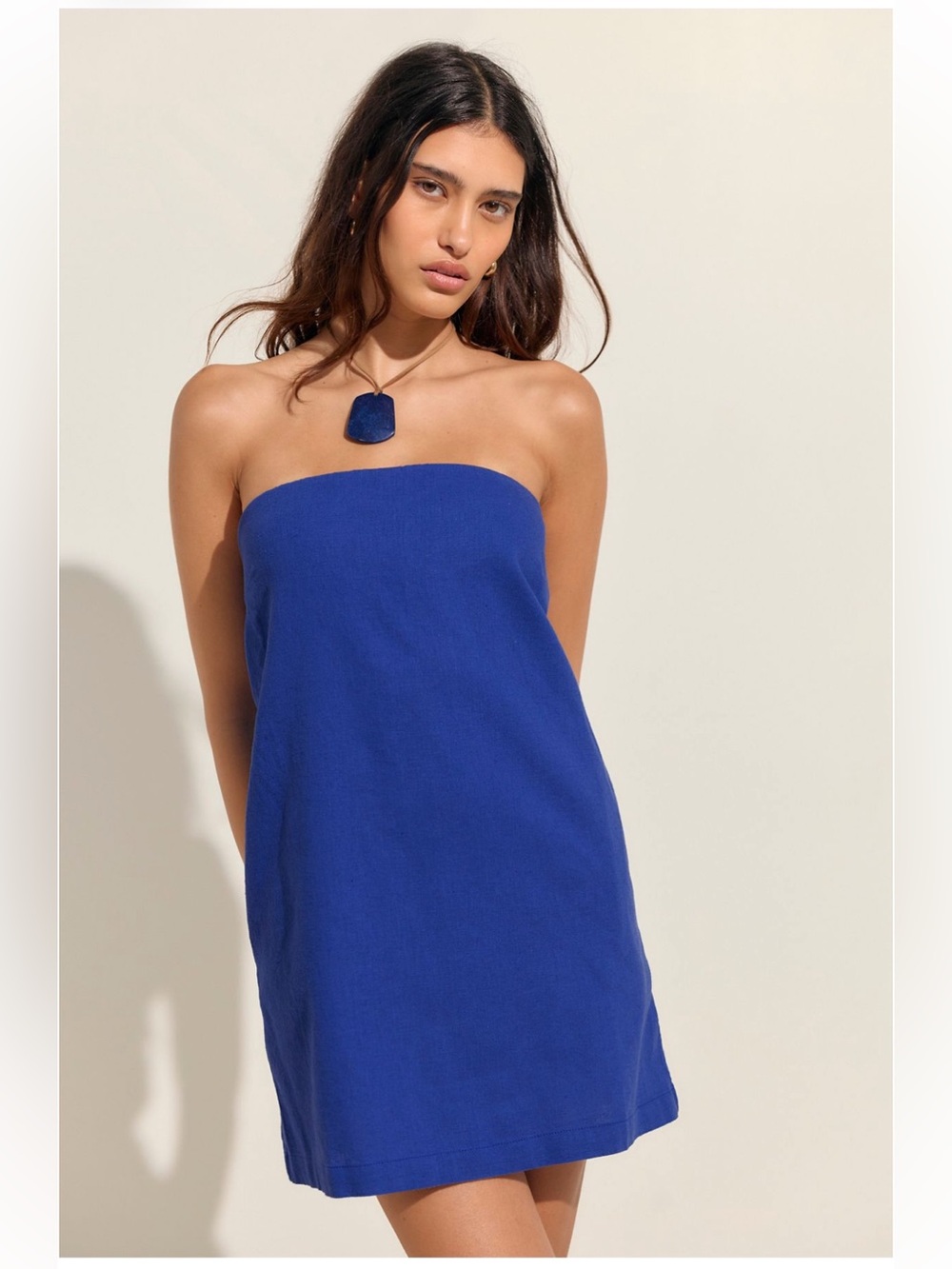 Free People Essentially The Best Cotton-Linen Mini Dress